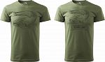 Pánské myslivecké tričko 129 PXT CREATIVE s rybou černé, khaki vel. XXXL - Obrázek (3)